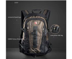 SWISSWIN Swiss waterproof 15.6" laptop  Backpack School backpack  Travel Backpack SW9972 Brown
