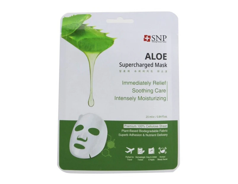 SNP Aloe Supercharged Mask (Moisture & Soothing) 846510 10x25ml/0.84oz