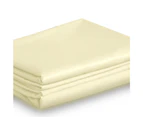 DreamZ 4 Piece Bed Sheet Set Flat Fitted Pillowcase Soft Microfiber Queen King