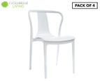 Set of 4 Florabelle Living Conrad Dining Chairs - White