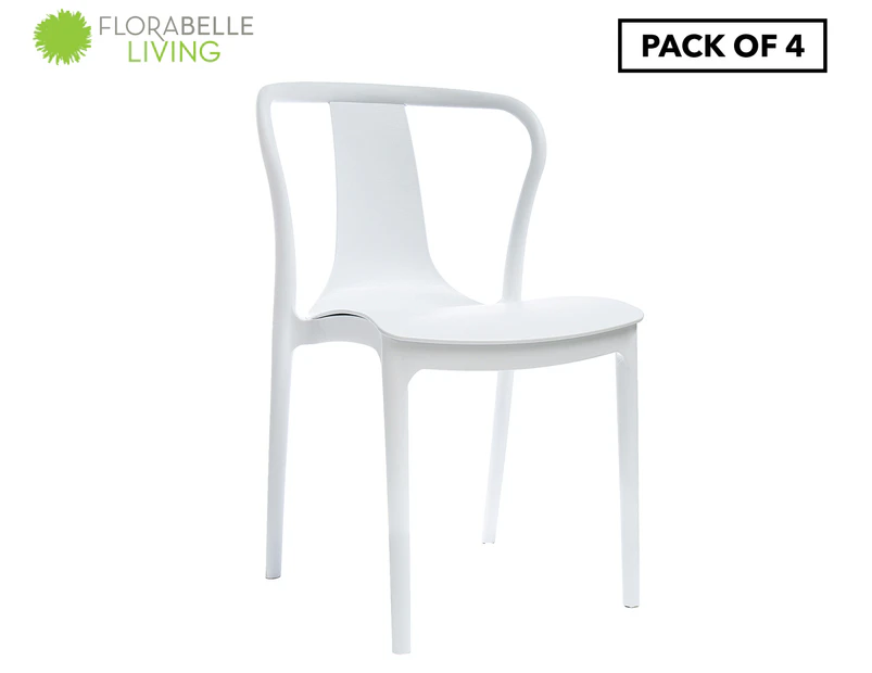 Set of 4 Florabelle Living Conrad Dining Chairs - White