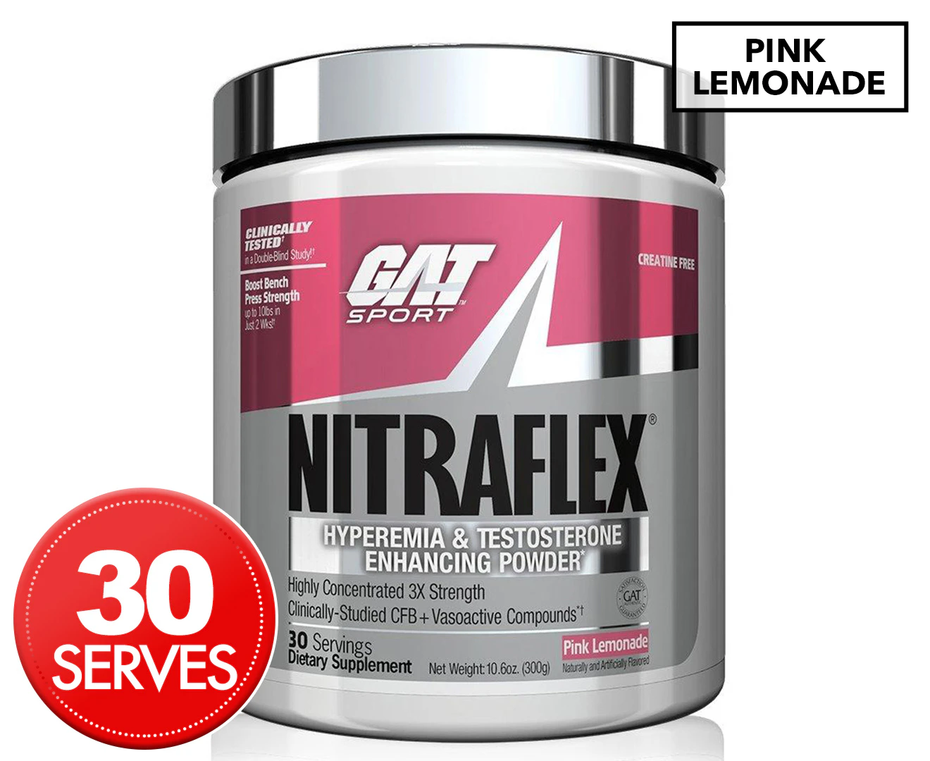 GAT Nitraflex Pre-Workout Pink Lemonade 300g / 30 Serves