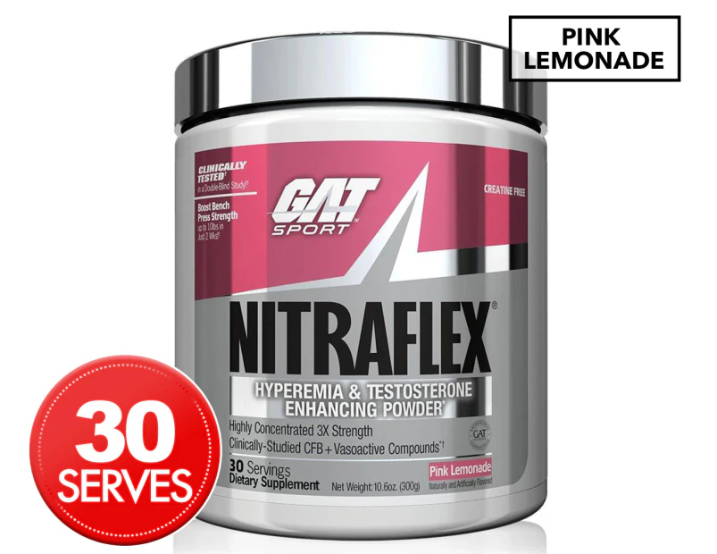 GAT Nitraflex Pre-Workout Pink Lemonade 300g / 30 Serves