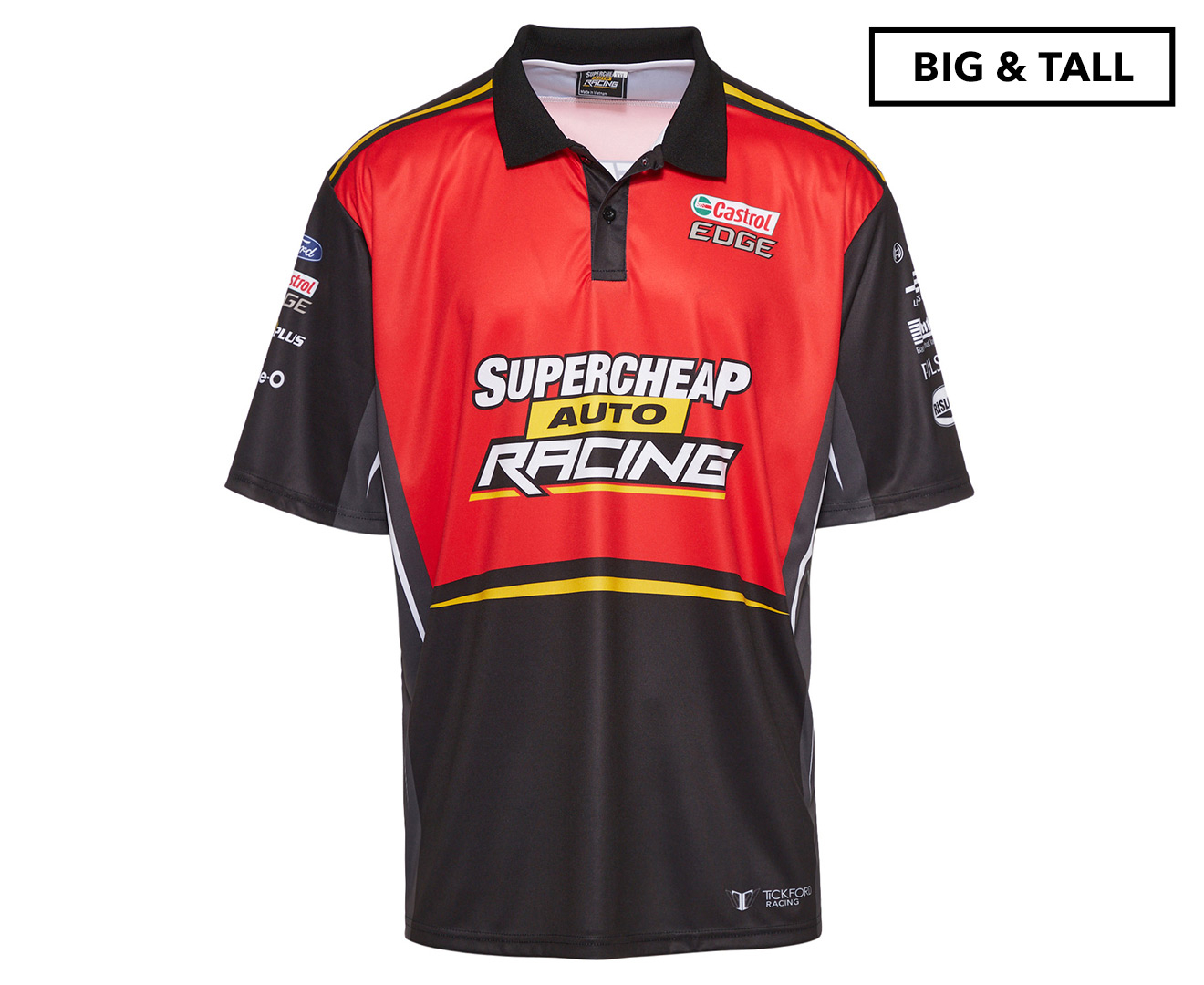 V8 Supercars Men's 2019 Supercheap Auto Racing Team Polo Shirt - Black ...