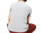 Lacoste Men's Basic V-Neck Pima Tee / T-Shirt / Tshirt - Silver
