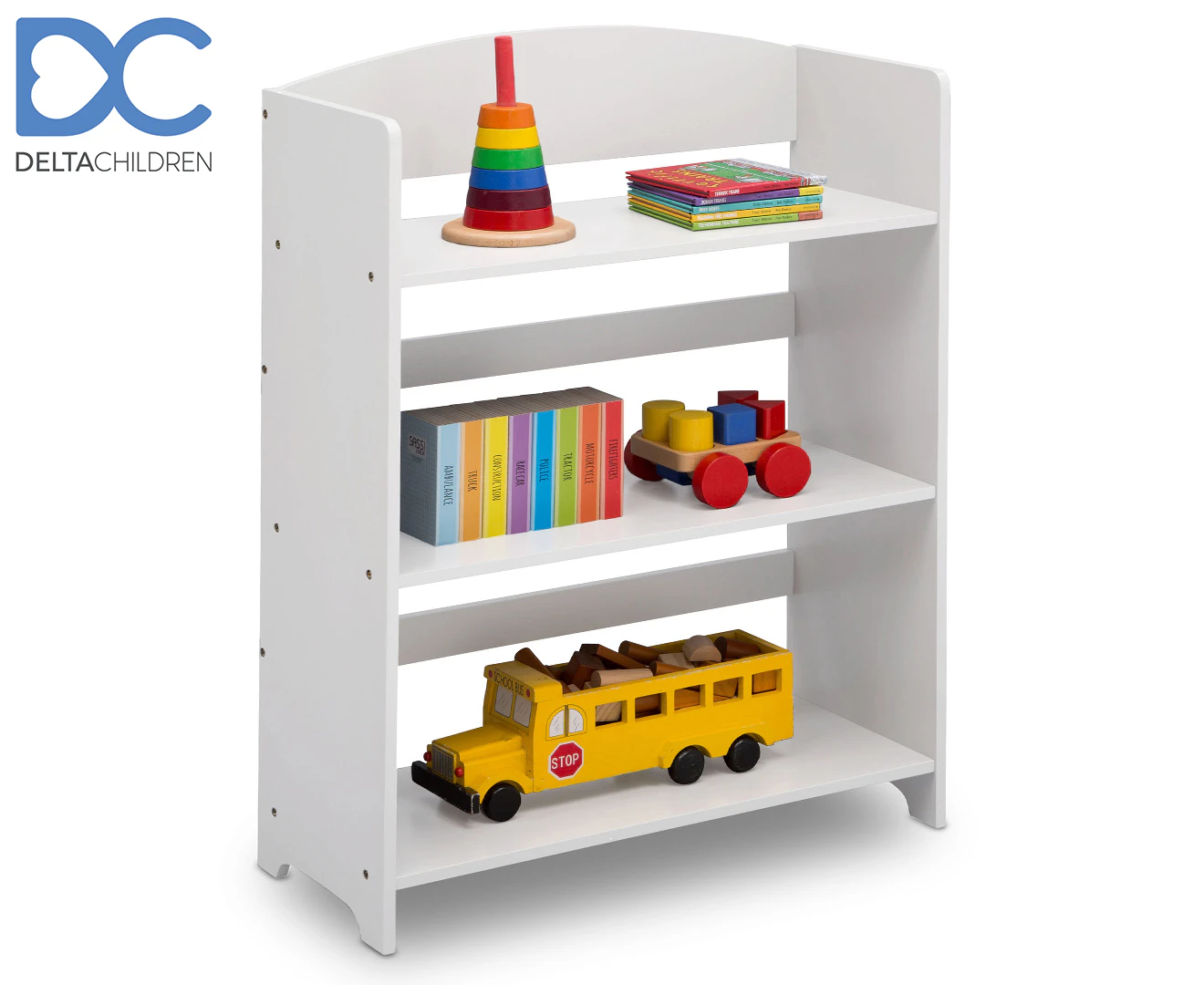 DELTA Kids Furniture Bookshelf Premium Award Winning Wood Childrens White