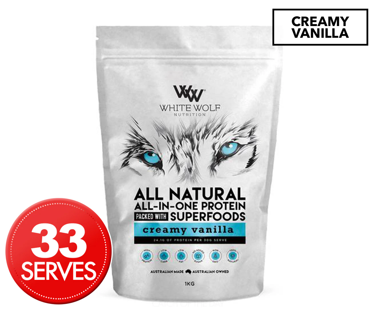 White Wolf Whey Protein Blend Creamy Vanilla 1kg / 33 Serves