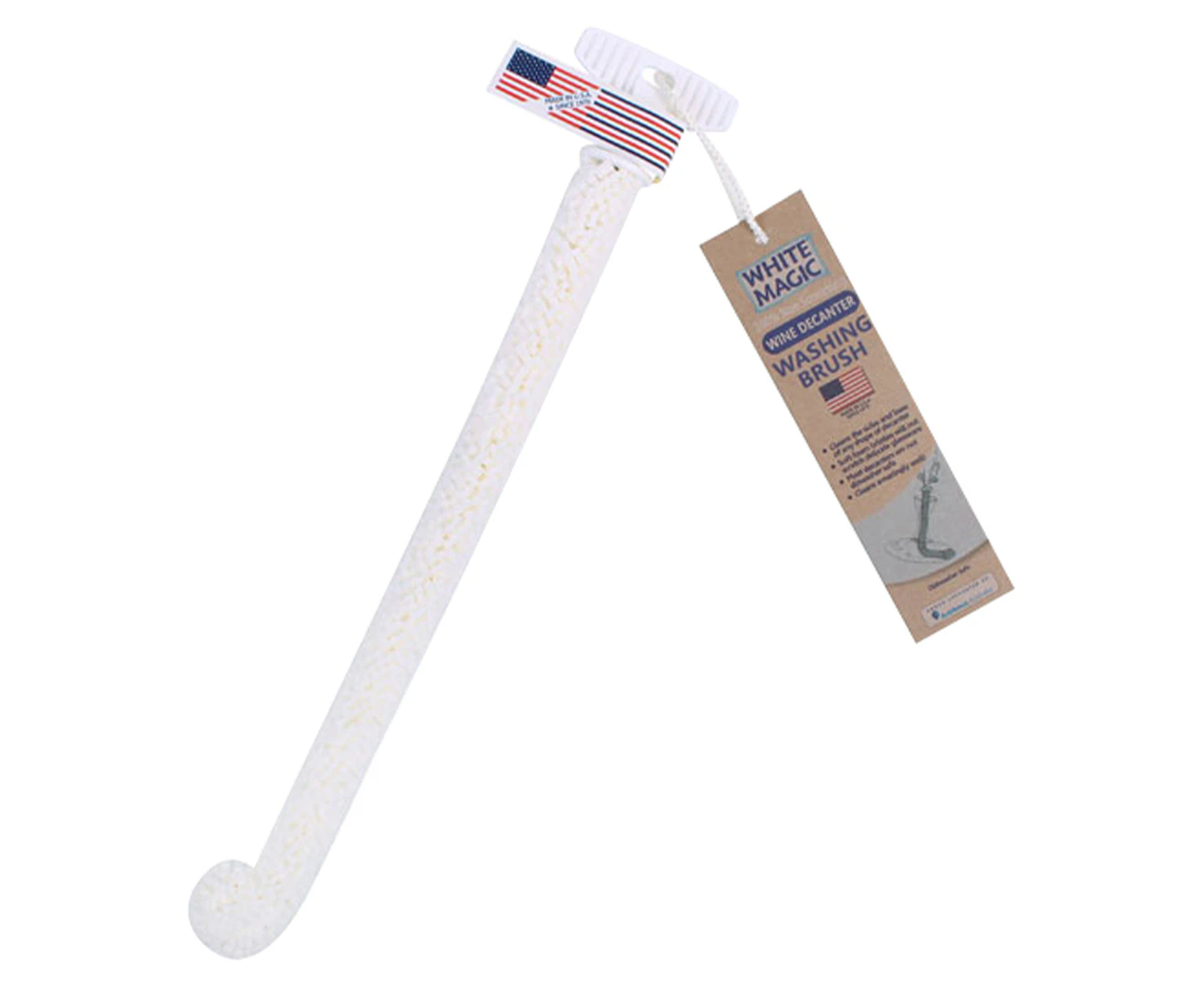 White Magic Non-Scratch 43cm Washing Cleaning Brush For Wine Decanter Glassware