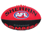 Sherrin Synthetic Size 5 Bombers AFL Football - Red/Black