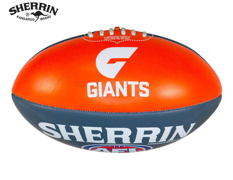 Sherrin PVC Autograph Giants Size 3 AFL Football - Orange/Grey/White