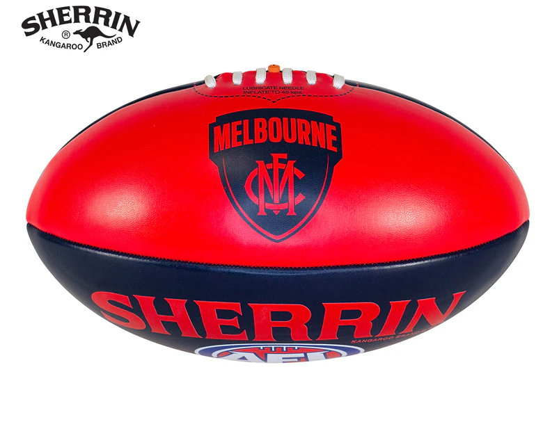 Sherrin PVC Autograph Demons Size 3 AFL Football - Dark Blue/Red