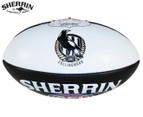 Sherrin PVC Autograph Magpies Size 3 AFL Football - Black/White