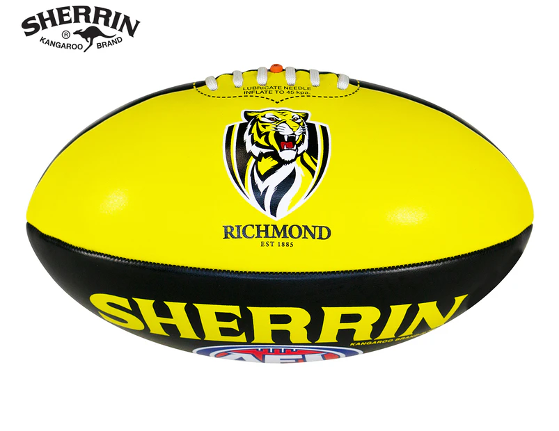 Sherrin PVC Autograph Tigers Size 3 AFL Football - Yellow/Black