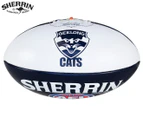 Sherrin PVC Autograph Cats Size 3 AFL Football - Blue/White