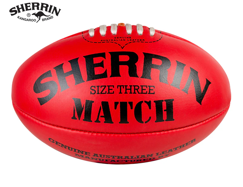 Sherrin Match Size 3 AFL Football - Red
