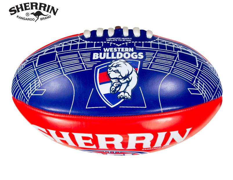 Sherrin PVC Softie Bulldogs Mini AFL Football - Blue/Red/White