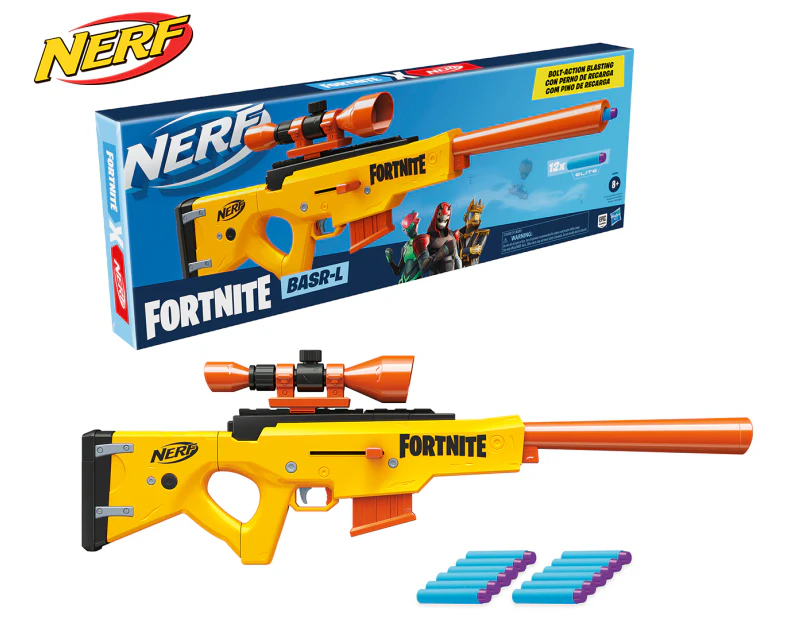 NERF Fortnite BASR-L Bolt Action Clip Fed Blaster Toy