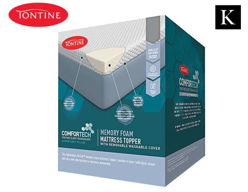 Tontine ComforTech Memory Foam Mattress Topper - King Bed