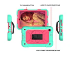 WIWU Rainbow Tablet Case An-fall Protective Cover For Samsung Galaxy Tab A 8.4 T307 2020-Aqua&Hot Pink