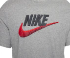 Nike Men's Brand Mark Tee / T-Shirt / Tshirt - Dark Grey Heather/Black