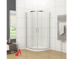 ELEGANT Curved Shower Enclosure and Standard Base,Nano Easy to Clean Tempered Glass,Sliding Shower Door Seal 6mm,Bath Screen,1000x1000mm