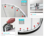 ELEGANT Curved Shower Enclosure and Anti-Slip Base,Nano Easy to Clean Tempered Glass,Sliding Shower Door,Left Side 1000x800mm