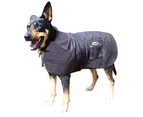 Oilskin Dog Coat Nullarbor Rug Waterproof Winter Sherpa Fur Lined 25Cm-85Cm - Brown