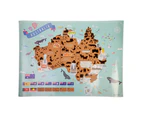 Australia Travel Scratch Map Poster