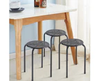 Costway 6x Bar Stools Kitchen Cafe Bar Stool Stackable Dining Chairs, for Home/School/Office Metal Barstools,Black