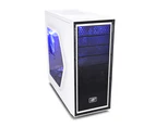 Deepcool Tesseract SW Mid Tower Case Side Window Includes 1 Blue 120mm LED Fan, White