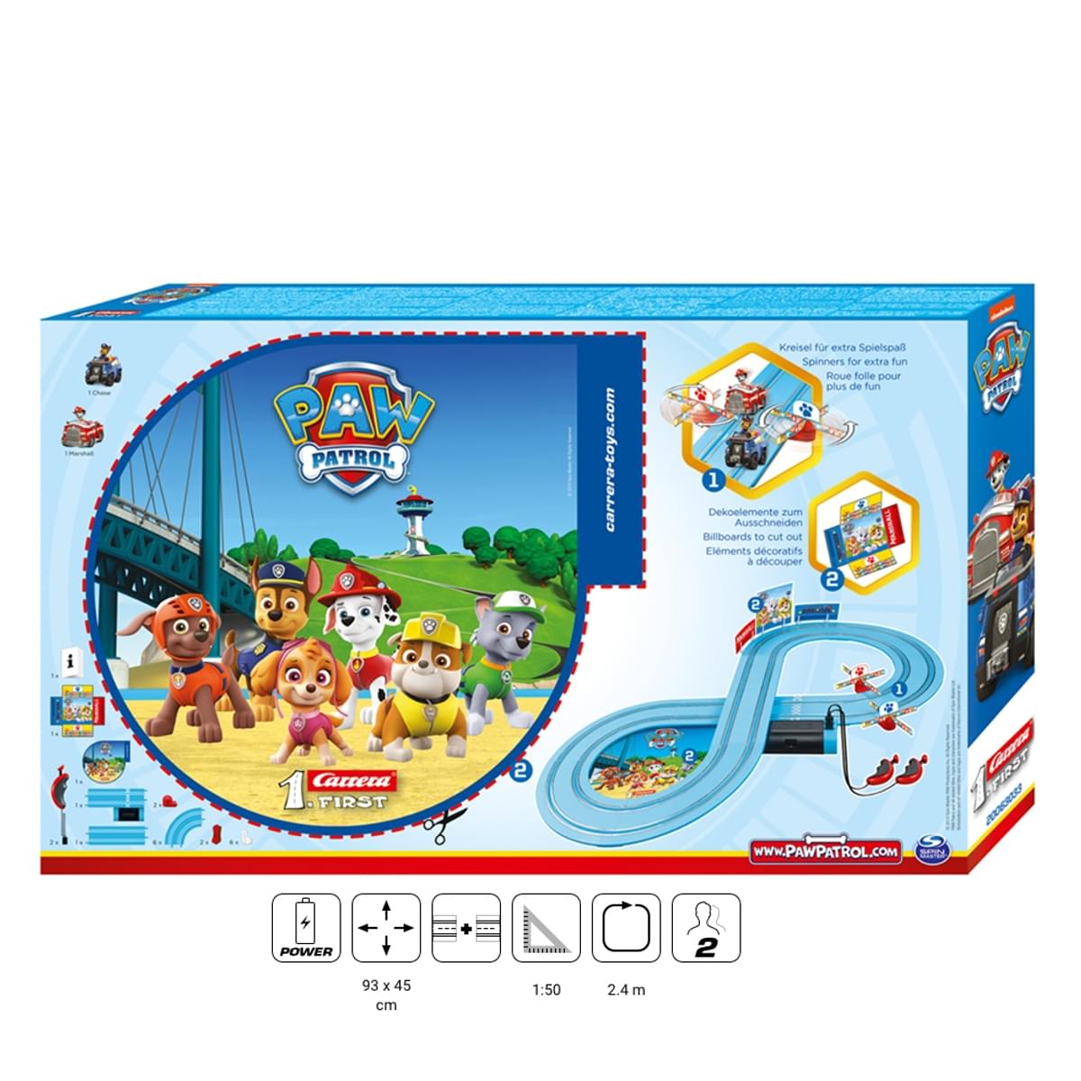 carrera paw patrol race track