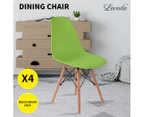 Levede 4x Retro Replica PU Leather Dining Chair Office Cafe Lounge Chairs