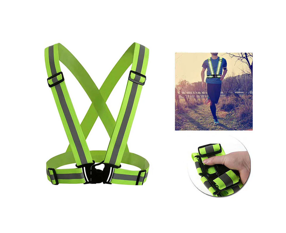 Adore Reflective Vest Night Running Gear Ultralight Comfy Motorcycle Refletive Vest Adjustable Safety Vest Elastic Band