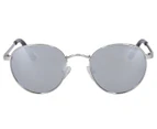 GUESS Unisex GF6011 Round Sunglasses - Silver/Grey Mirror