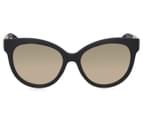 GUESS Women's GF6004 Round Cat Eye Sunglasses - Black/Gold Mirror 2