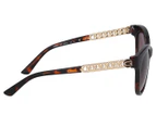 GUESS Women's GF6004 Round Cat Eye Sunglasses - Tortoise