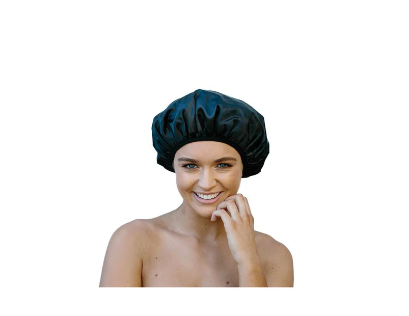 Dilly's Collections Luxury Microfibre Shower Cap - Black