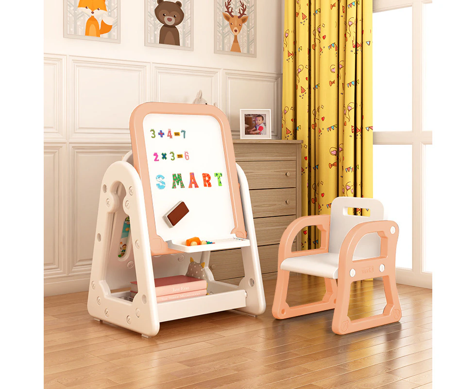 ALL 4 KIDS Nova 2 in1 Bookcase and Easel - Pink