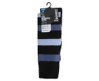 Bonds Men's The Business Socks 3-Pack - Black/Blue Stripe/Grey Stripe