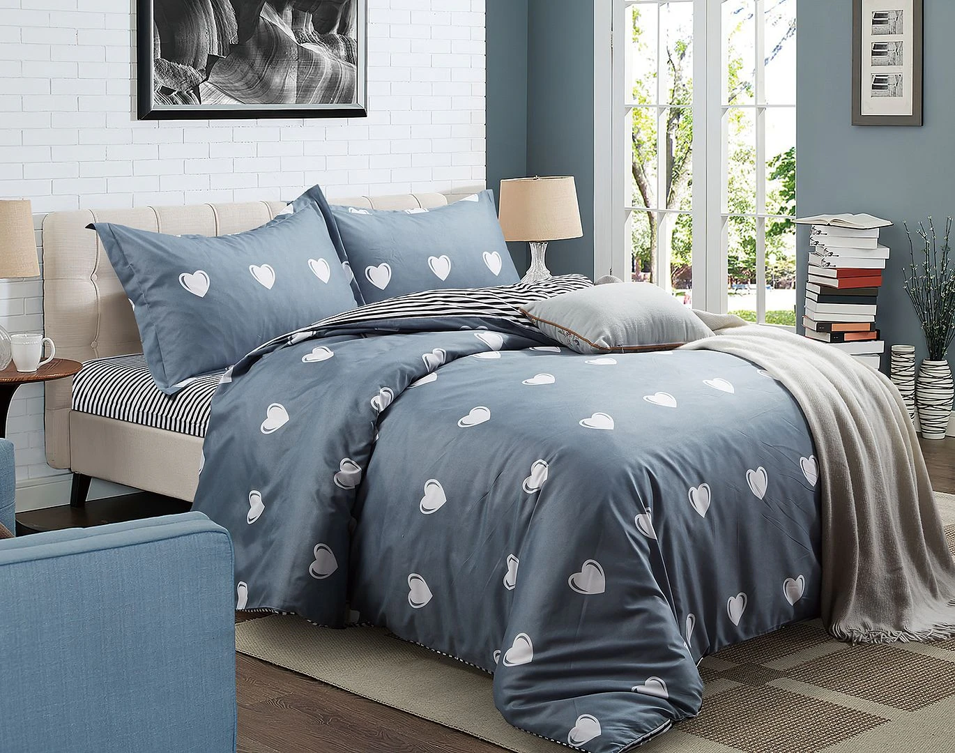 Artistic Quilt/Doona/Duvet Cover Set (Queen/King/Super King Size Bed) M414