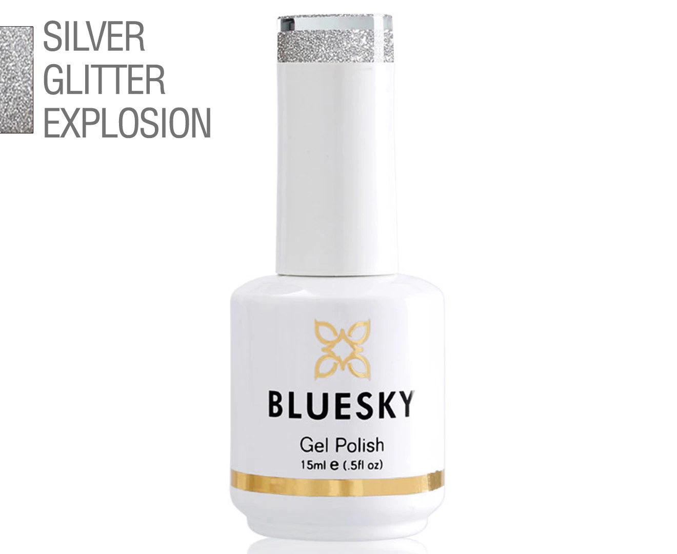 Silver Glitter Explosion Gel Nail Polish 15ml Bluesky 80573