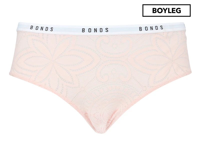 Bonds Women's Intimately Micro Lace Boyleg Briefs - Rocksalt