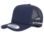 Flexfit Youth Hi Crown Trucker Cap - Navy