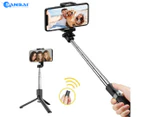 Sansai 3-in-1 Wireless Selfie Stick & Tripod w/ Remote Control - Black/Silver