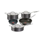 5pc Tefal Jamie Oliver Cooks Classic Induction Oven Non-Stick Hard Anodised Set