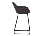 EKON Counter Stool - Brown & Black