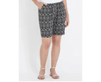 Millers Over The Knee Printed Short - Womens - Mono Aztec