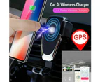 Qi Wireless Fast Charger Handsfree Car Holder Gravity Mount with Parking Locator
