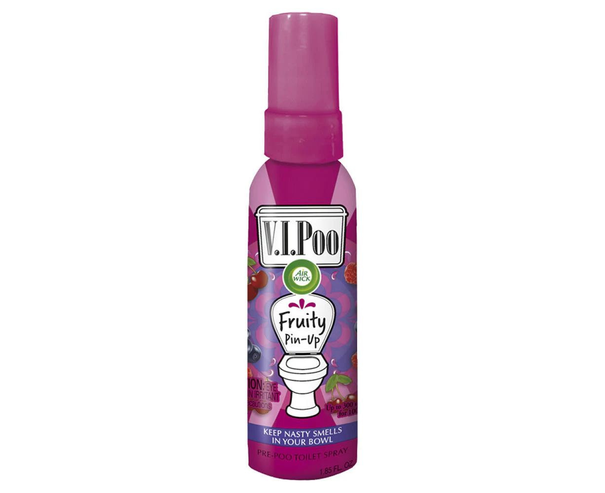 Air Wick ViPoo Fruity Pin-Up Spray 55ml Pre-Poo Air Freshener Bathroom/Toilet