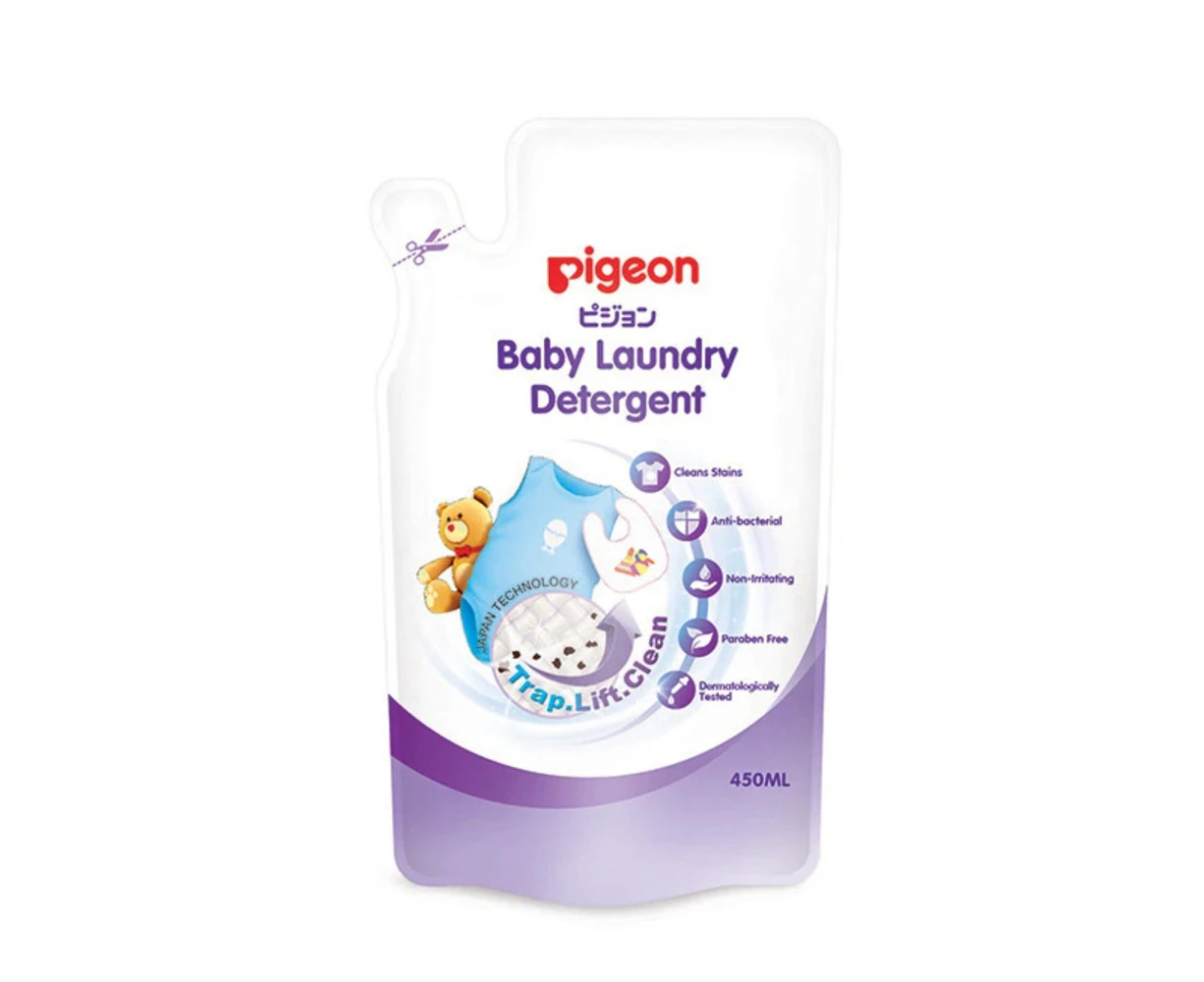 Pigeon 450ml Refill Anti-bacterial Baby Laundry Detergent Liquid Infant Clothes